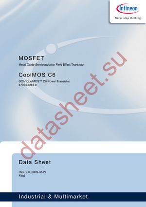 IPA60R600C6 datasheet  